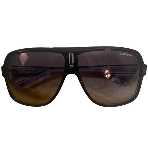 NEW Carrera 27 Black Grey Wrap Shield EYEWEAR Unisex Plastic SUNGLASSES XSZ90 - Picture 3 of 7